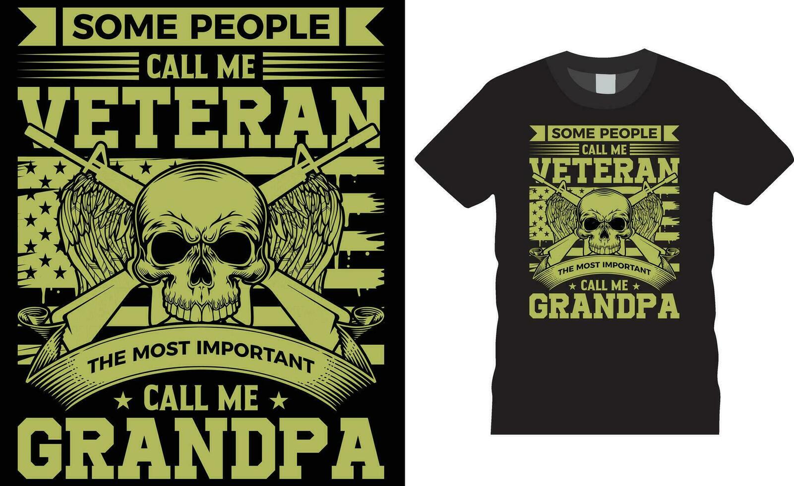 etwas Menschen Anruf mich Veteran das die meisten wichtig Anruf mich Opa amerikanisch Veteran Typografie T-Shirt Design Vektor Vorlage.