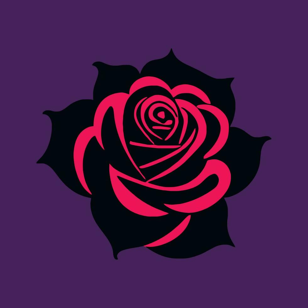 einfach Vektor Rose Logo Blume