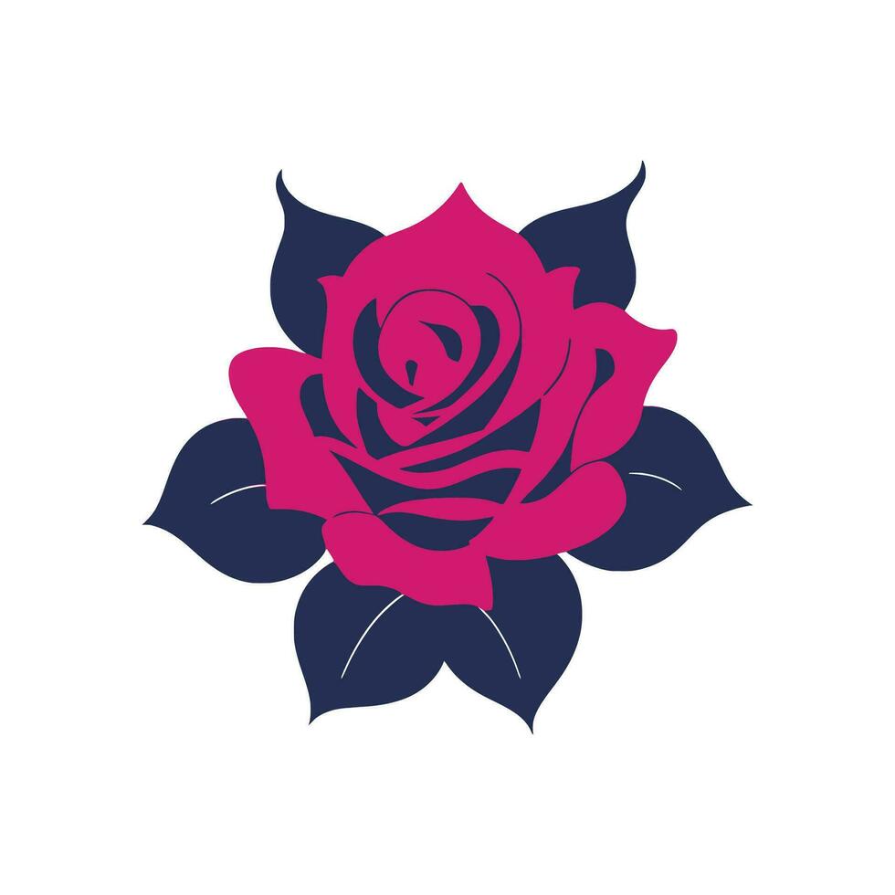 einfach Vektor Rose Logo Blume