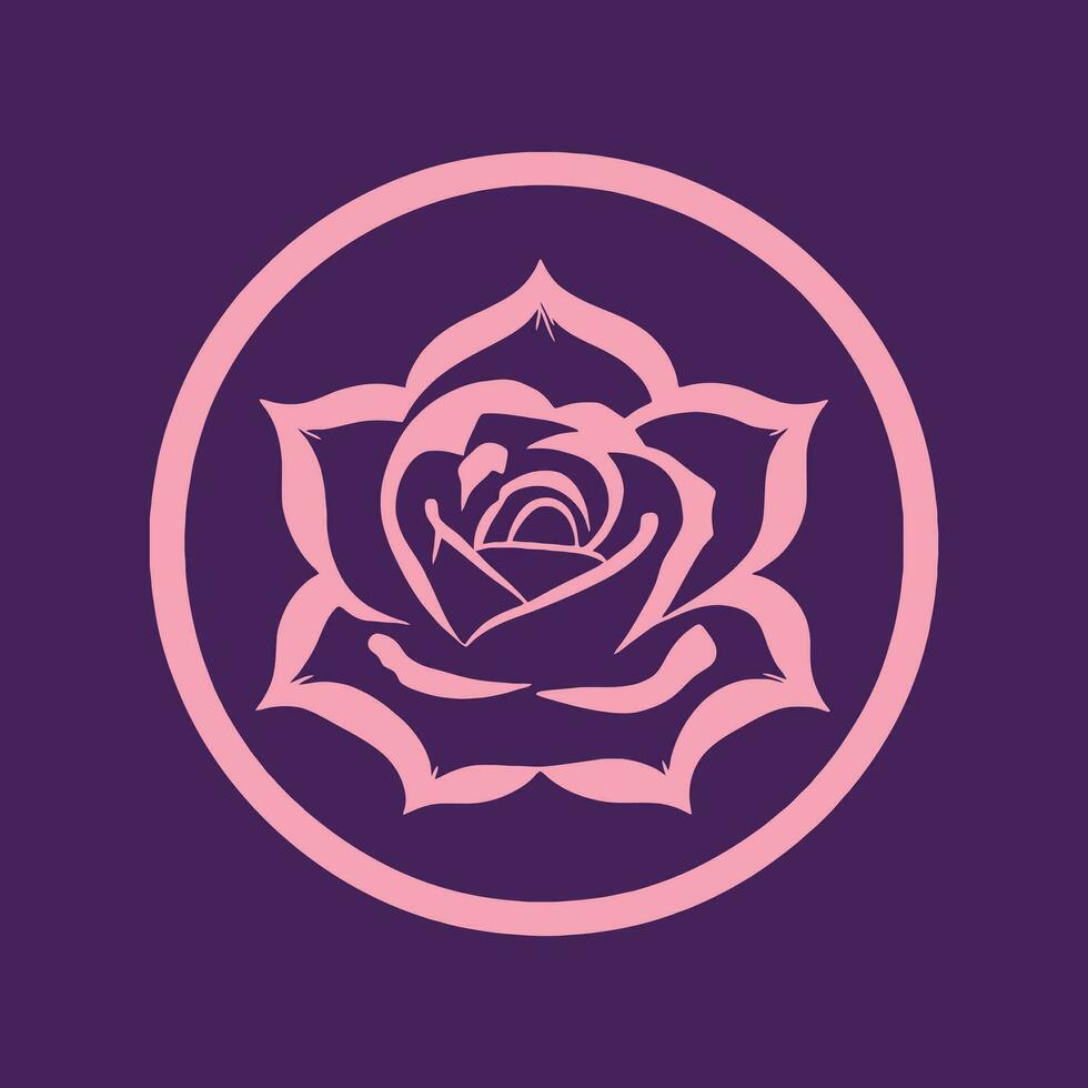 einfach Vektor Rose Logo Blume