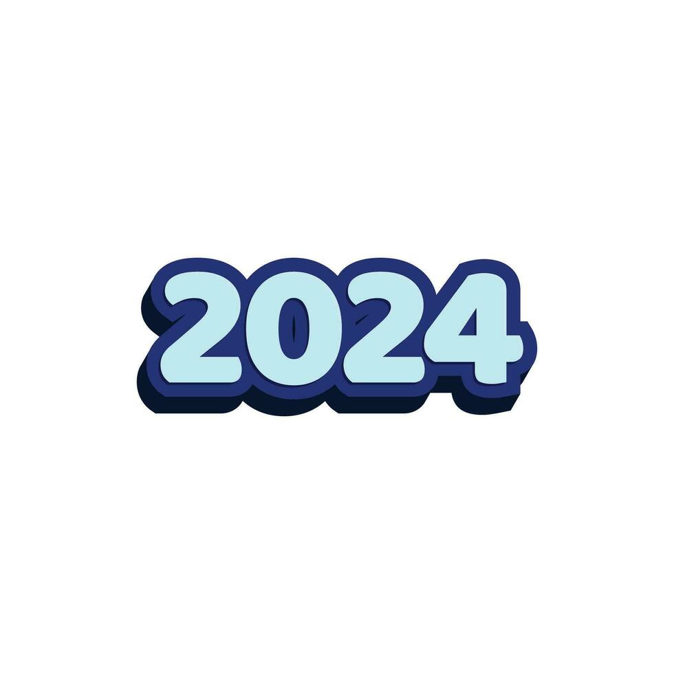 2024 ny år firande design vektor