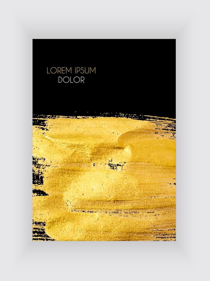 svart och guld designmallar för broschyrer och banners. gyllene abstrakt bakgrundsvektorillustration vektor