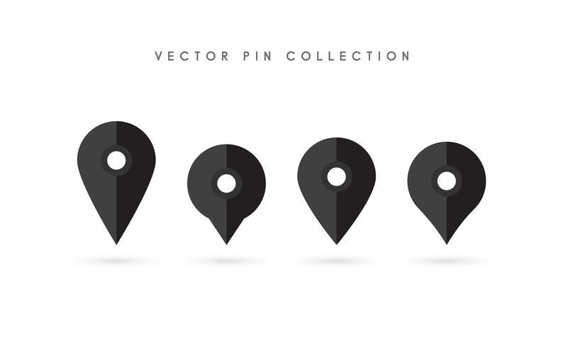 Platsstift. Map pin flat icon vector design.