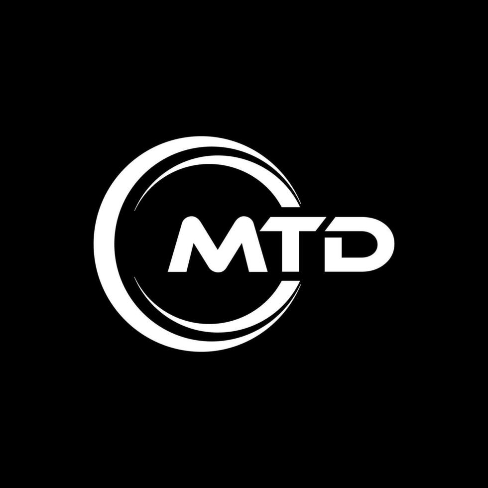 mtd Logo Design, Inspiration zum ein einzigartig Identität. modern Eleganz und kreativ Design. Wasserzeichen Ihre Erfolg mit das auffällig diese Logo. vektor