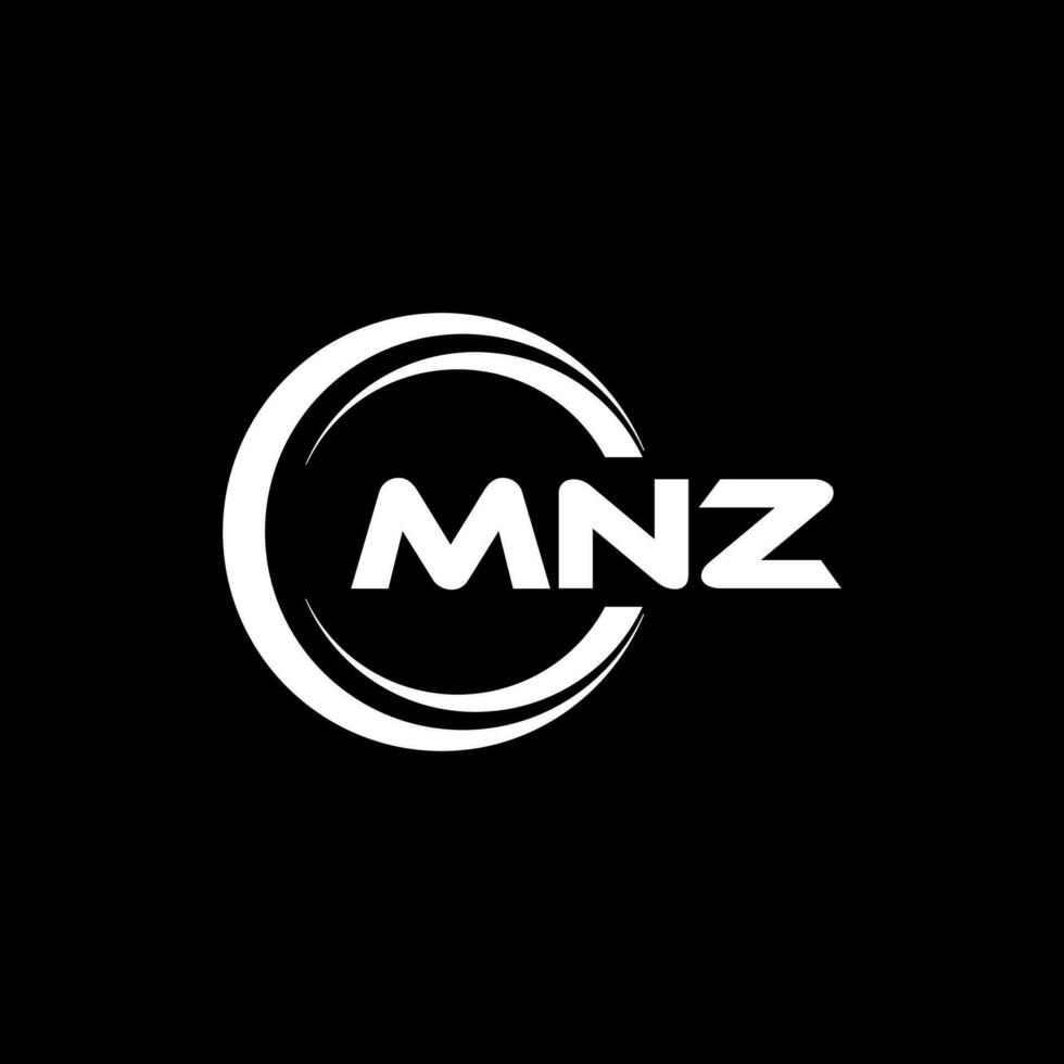 mnz logotyp design, inspiration för en unik identitet. modern elegans och kreativ design. vattenmärke din Framgång med de slående detta logotyp. vektor