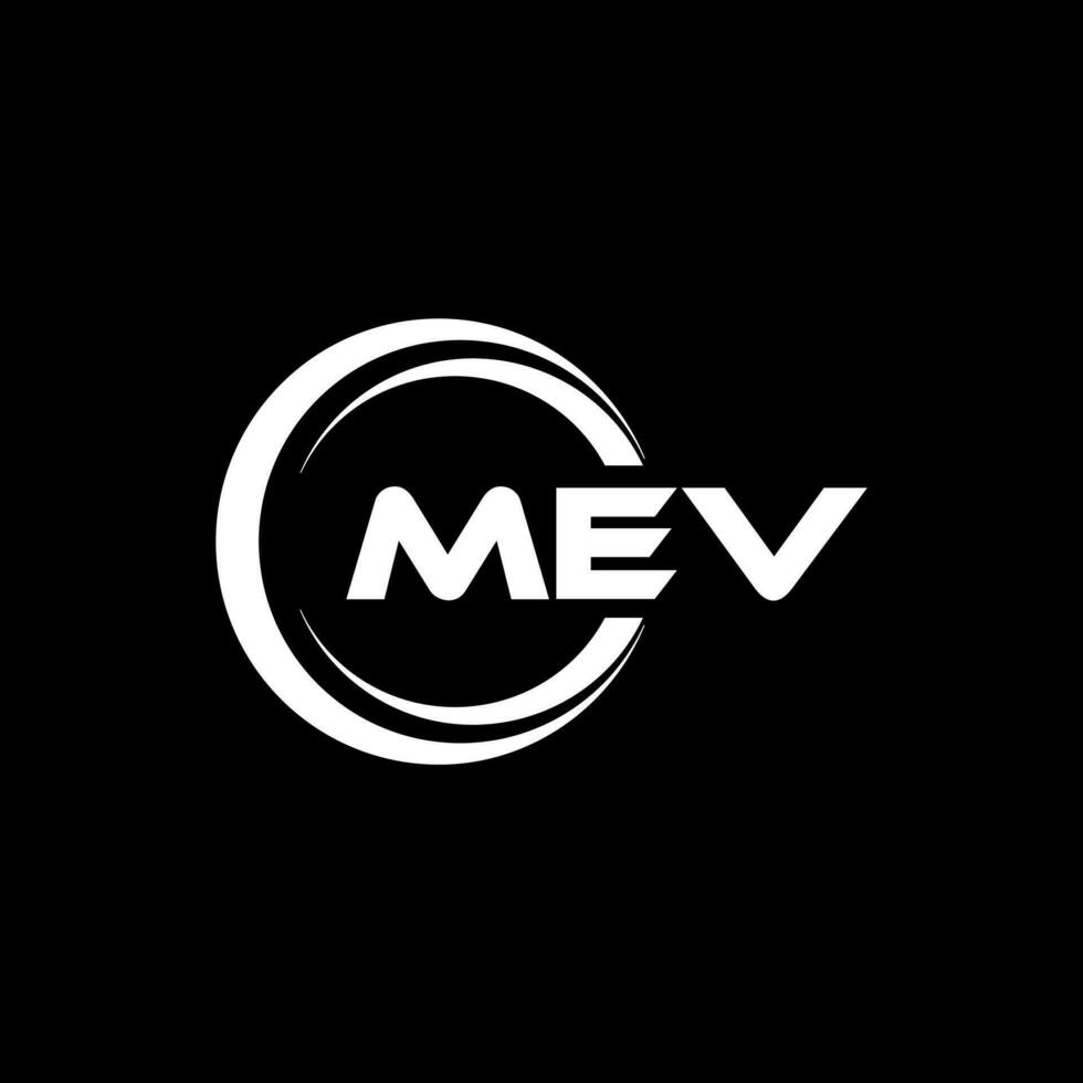 mev Logo Design, Inspiration zum ein einzigartig Identität. modern Eleganz und kreativ Design. Wasserzeichen Ihre Erfolg mit das auffällig diese Logo. vektor