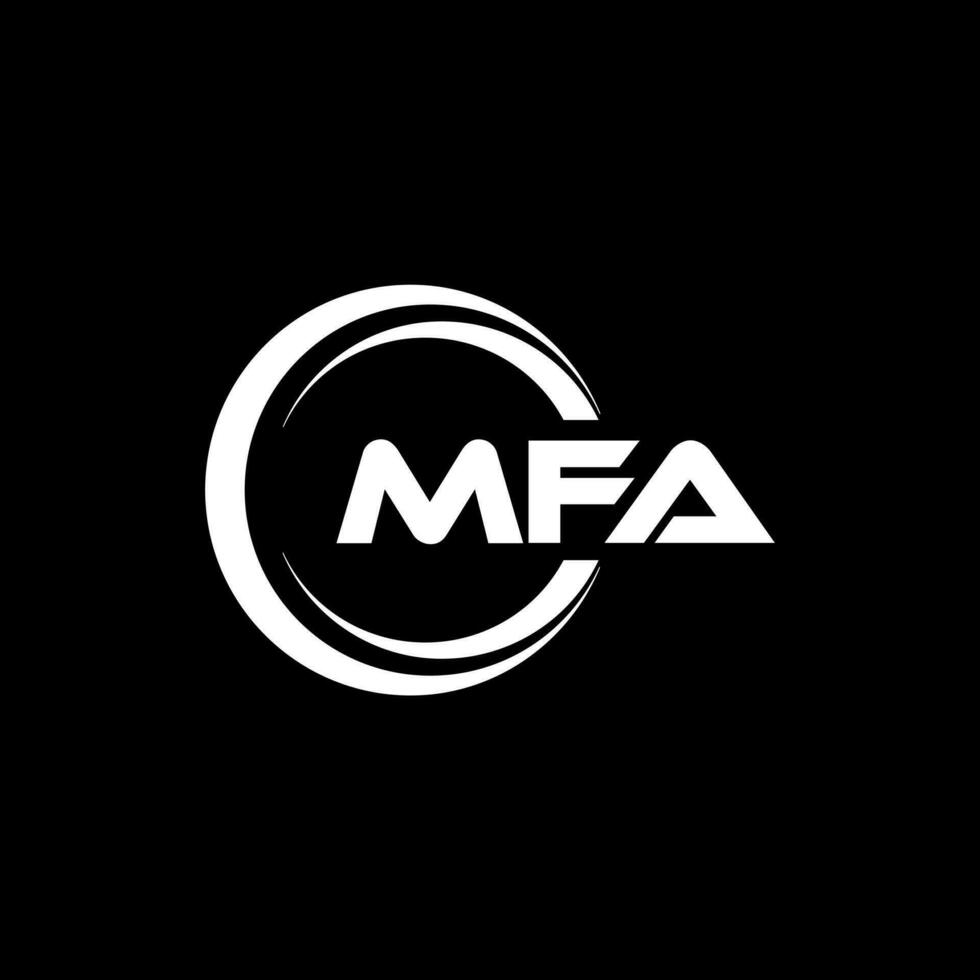 mfa Logo Design, Inspiration zum ein einzigartig Identität. modern Eleganz und kreativ Design. Wasserzeichen Ihre Erfolg mit das auffällig diese Logo. vektor