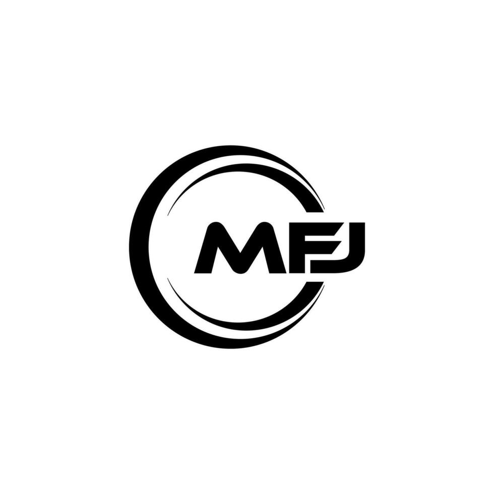 mfj logotyp design, inspiration för en unik identitet. modern elegans och kreativ design. vattenmärke din Framgång med de slående detta logotyp. vektor