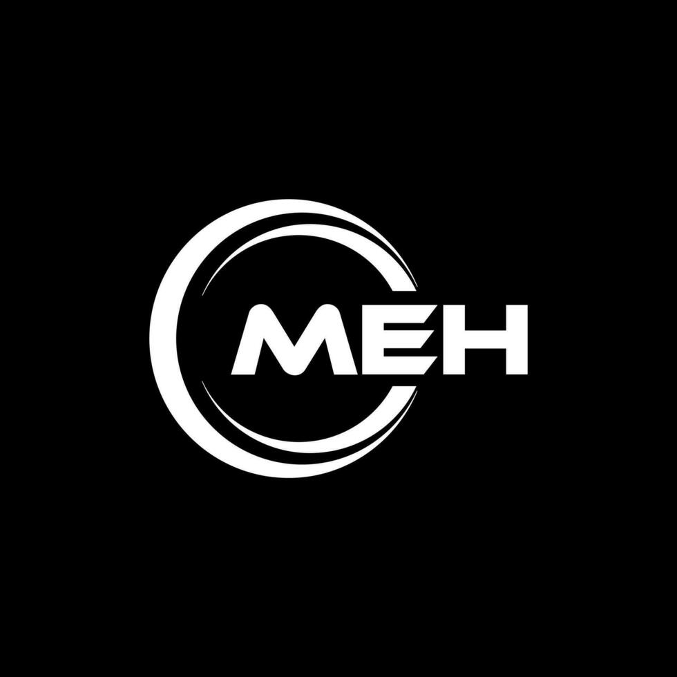 meh Logo Design, Inspiration zum ein einzigartig Identität. modern Eleganz und kreativ Design. Wasserzeichen Ihre Erfolg mit das auffällig diese Logo. vektor