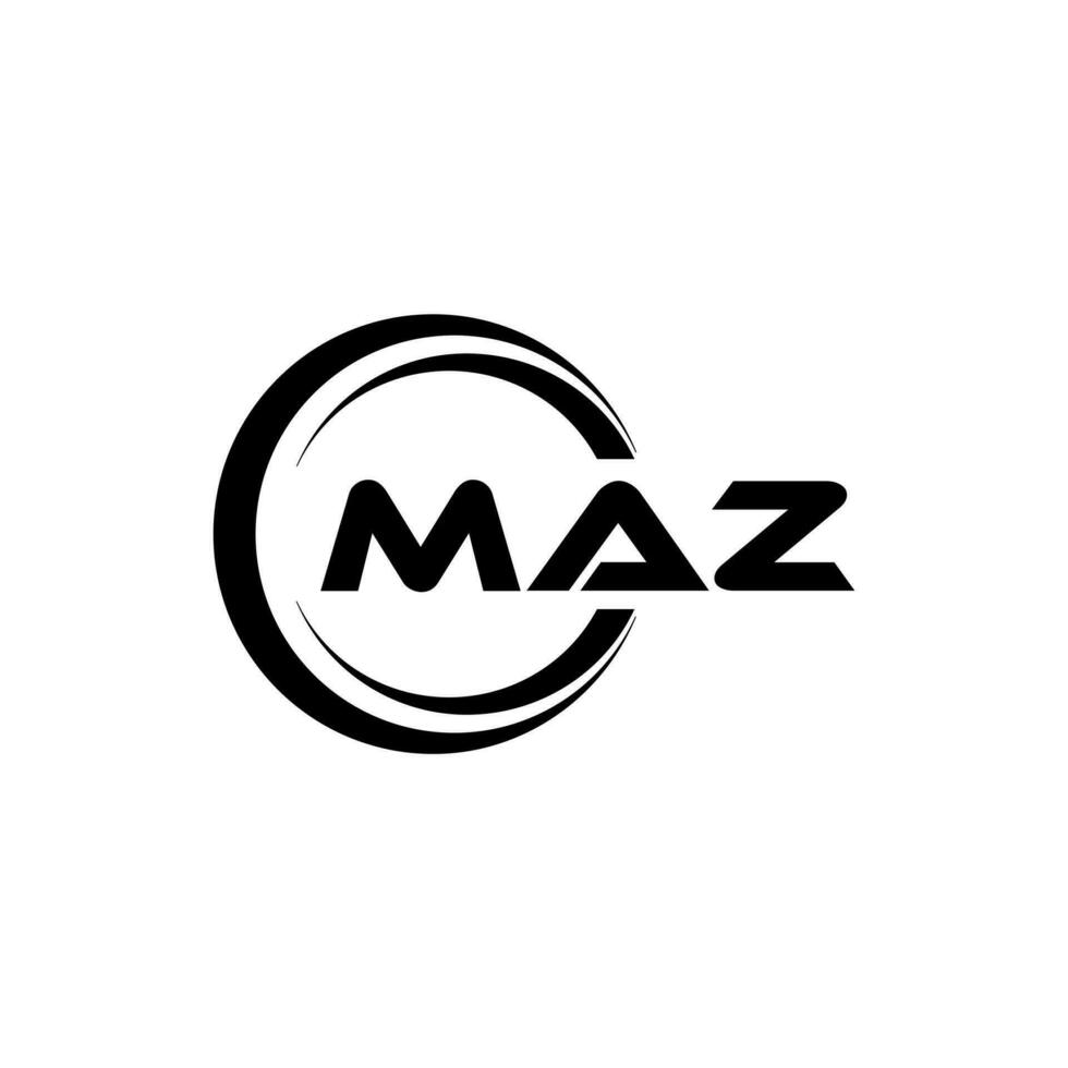 Maz Brief Logo Design im Illustration. Vektor Logo, Kalligraphie Designs zum Logo, Poster, Einladung, usw.