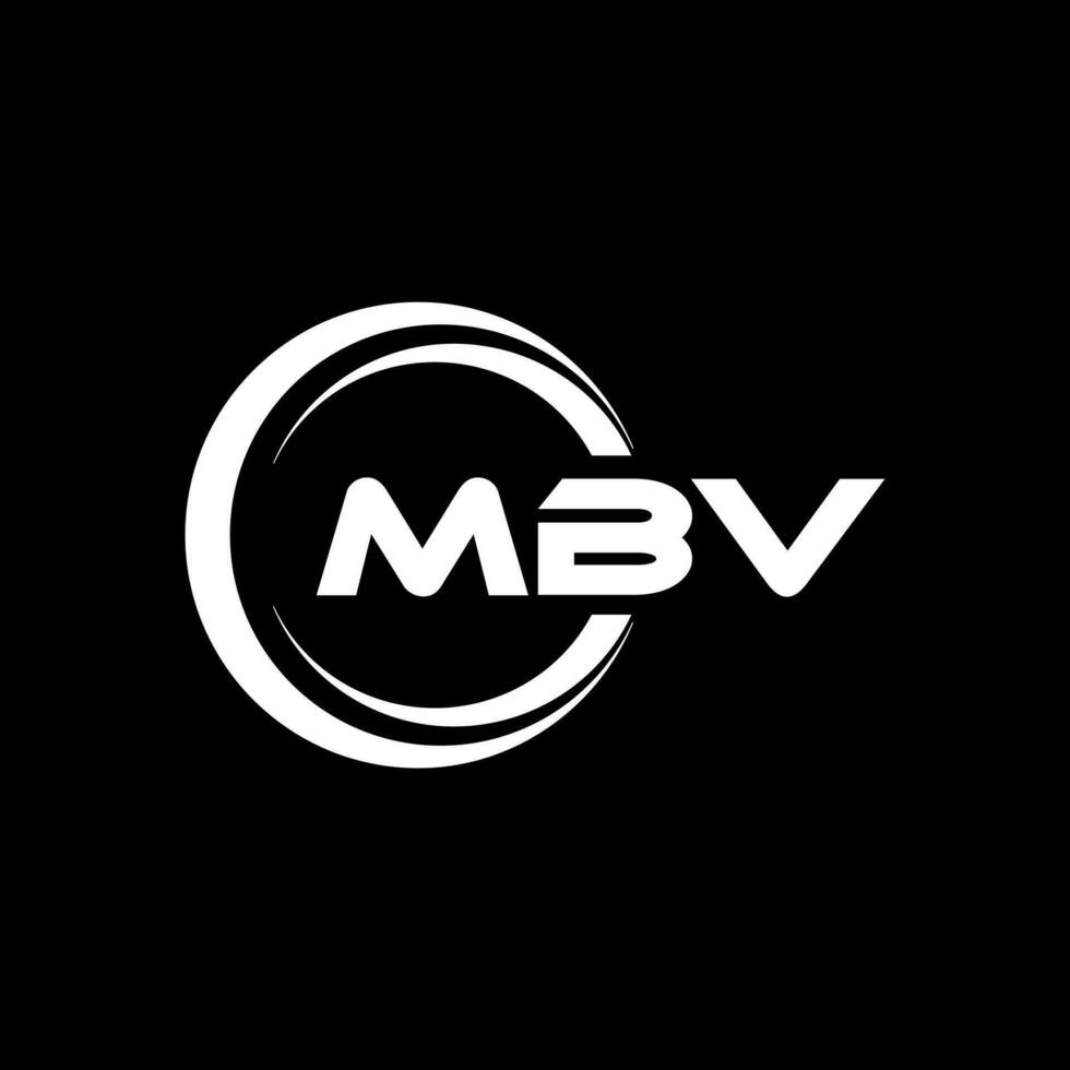 mbv logotyp design, inspiration för en unik identitet. modern elegans och kreativ design. vattenmärke din Framgång med de slående detta logotyp. vektor