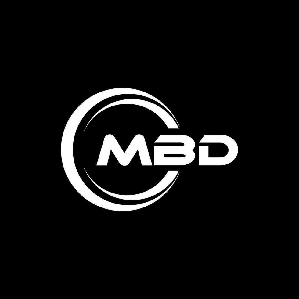 mbd logotyp design, inspiration för en unik identitet. modern elegans och kreativ design. vattenmärke din Framgång med de slående detta logotyp. vektor