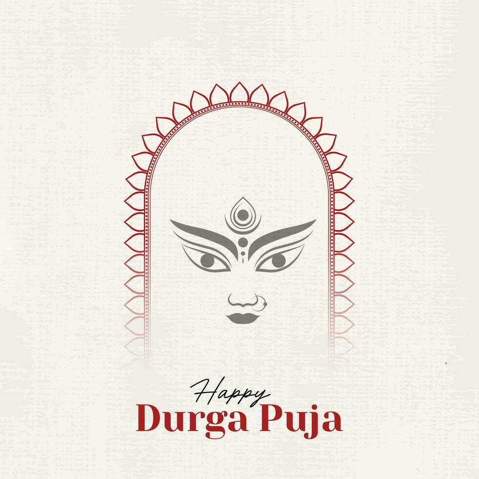 glücklich Durga Puja Illustrationen, Durga Gesicht, subh Navratri, Dussehra vektor
