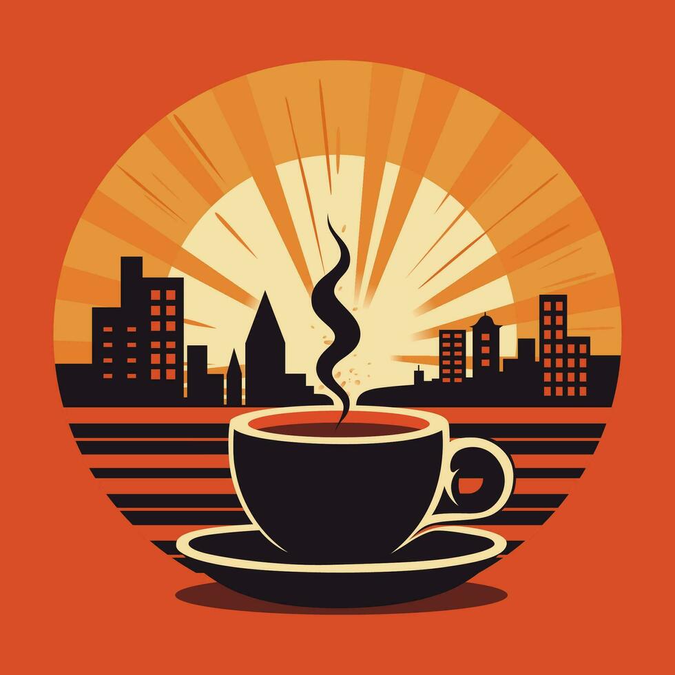 minimalistisch Kaffee Geschäft Vektor Logo