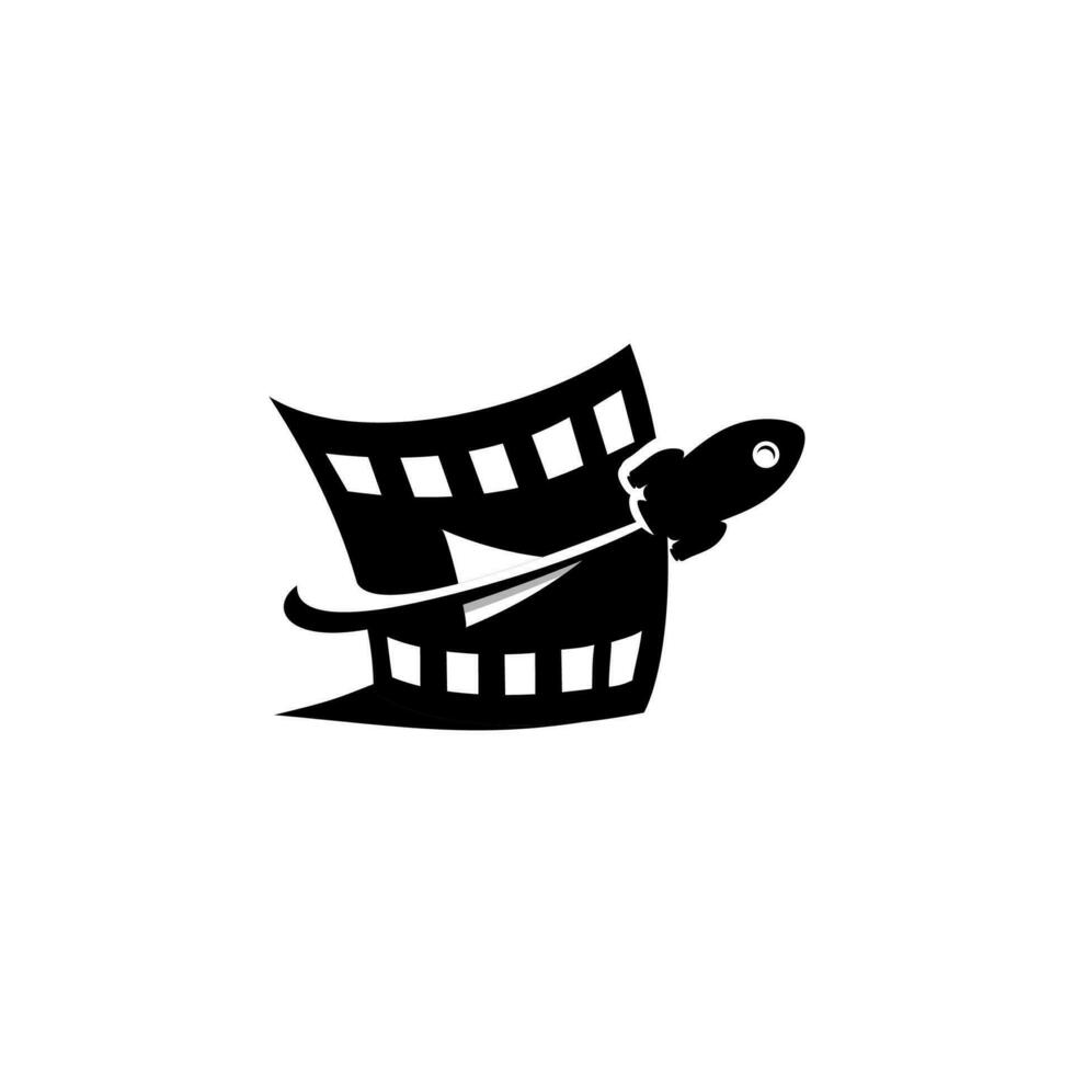 Film Spule Vektor, Kino Logo auf Weiß Hintergrund vektor