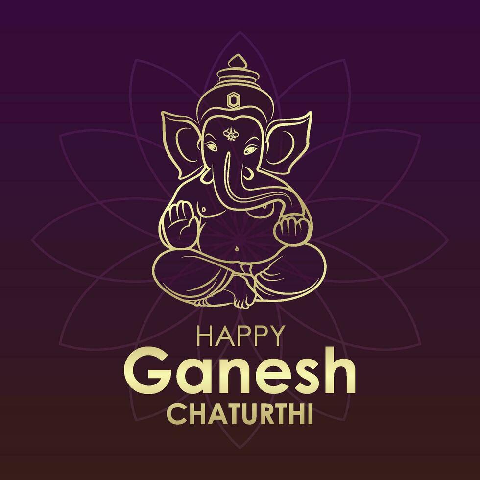 glücklich Ganesh Chaturthi Vektor Illustration