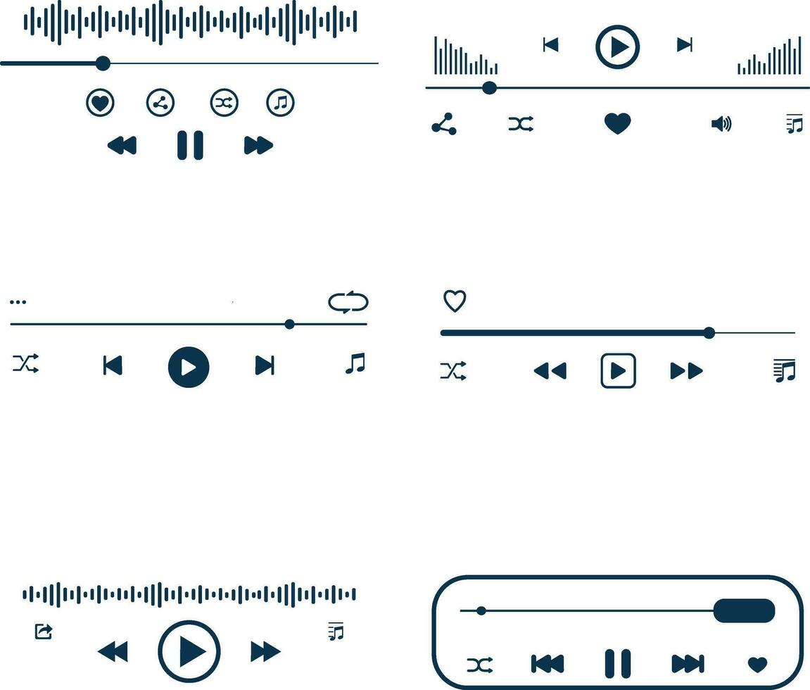 musik spelare täcka över design med knapp och Spår, vektor illustration
