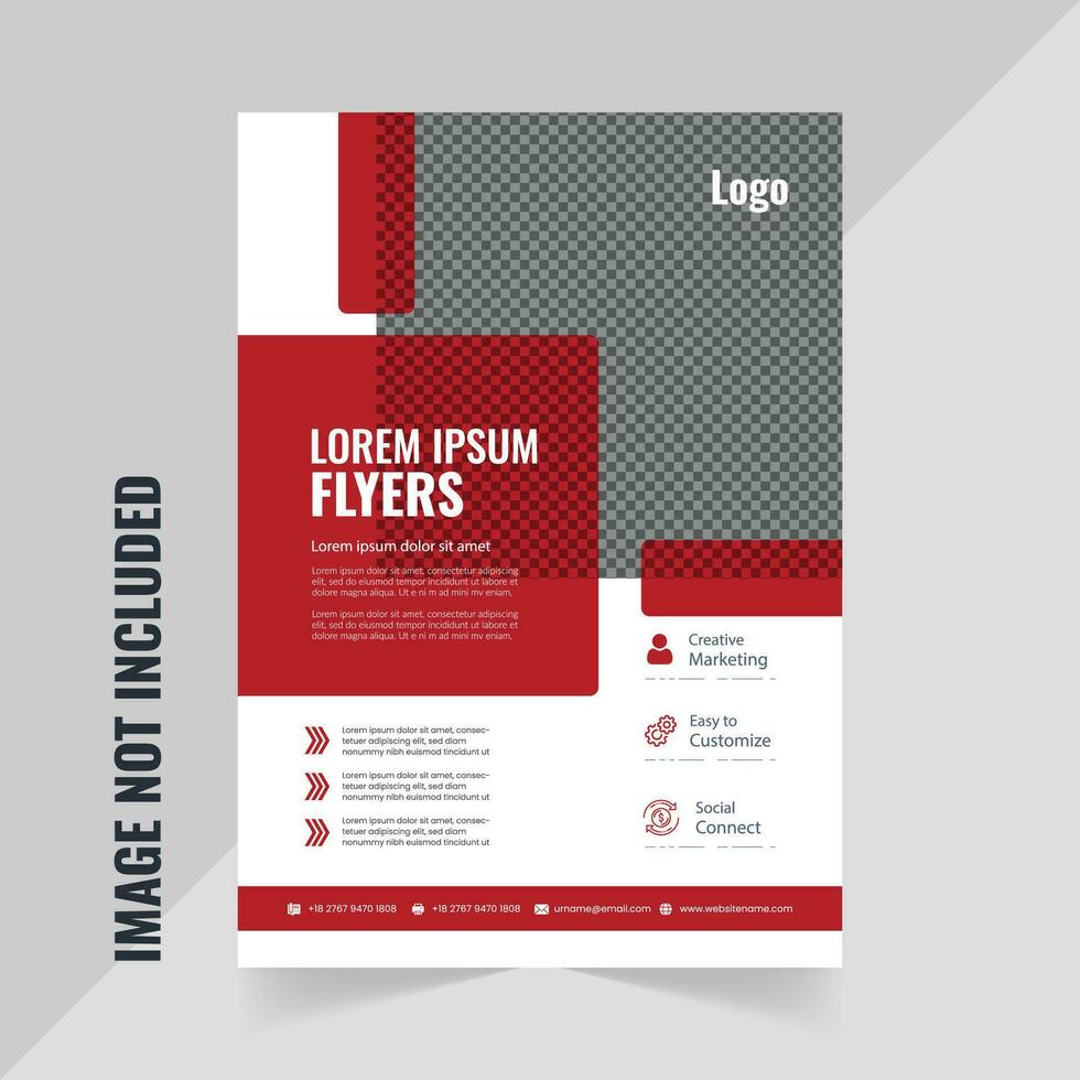 modern Geschäft Flyer Vorlage mit rot Design und Blickfang Grafik vektor