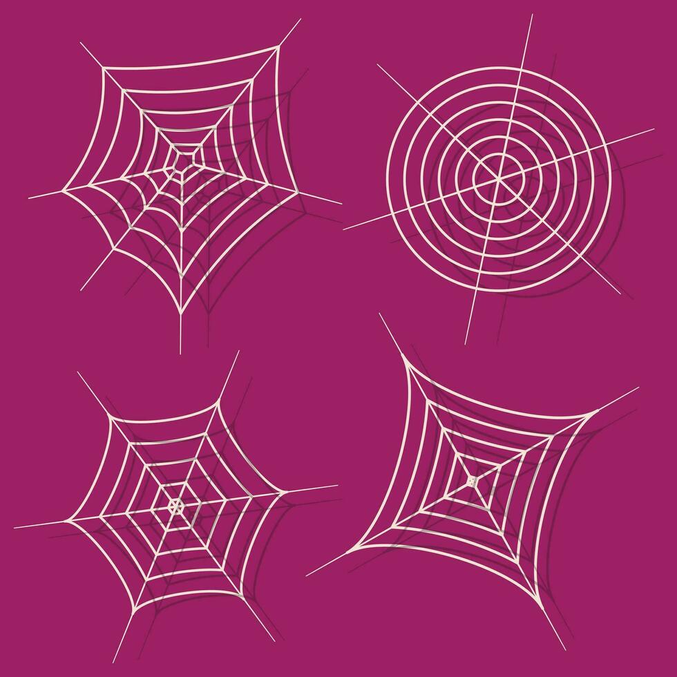 platt illustration vektor av Spindel webb element