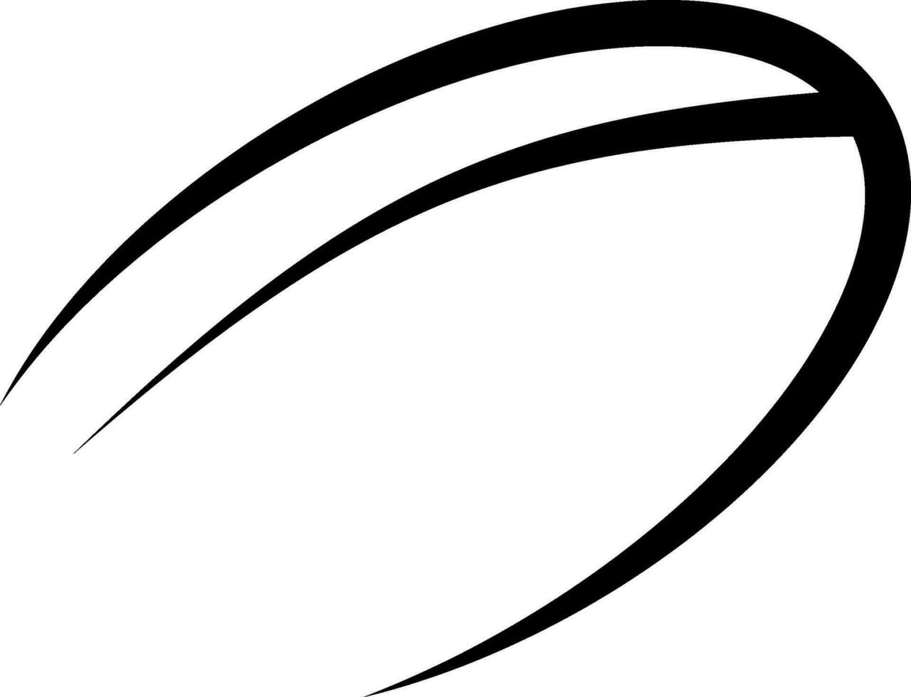 logotyp ikon flygande rugby boll enkel konturer vektor