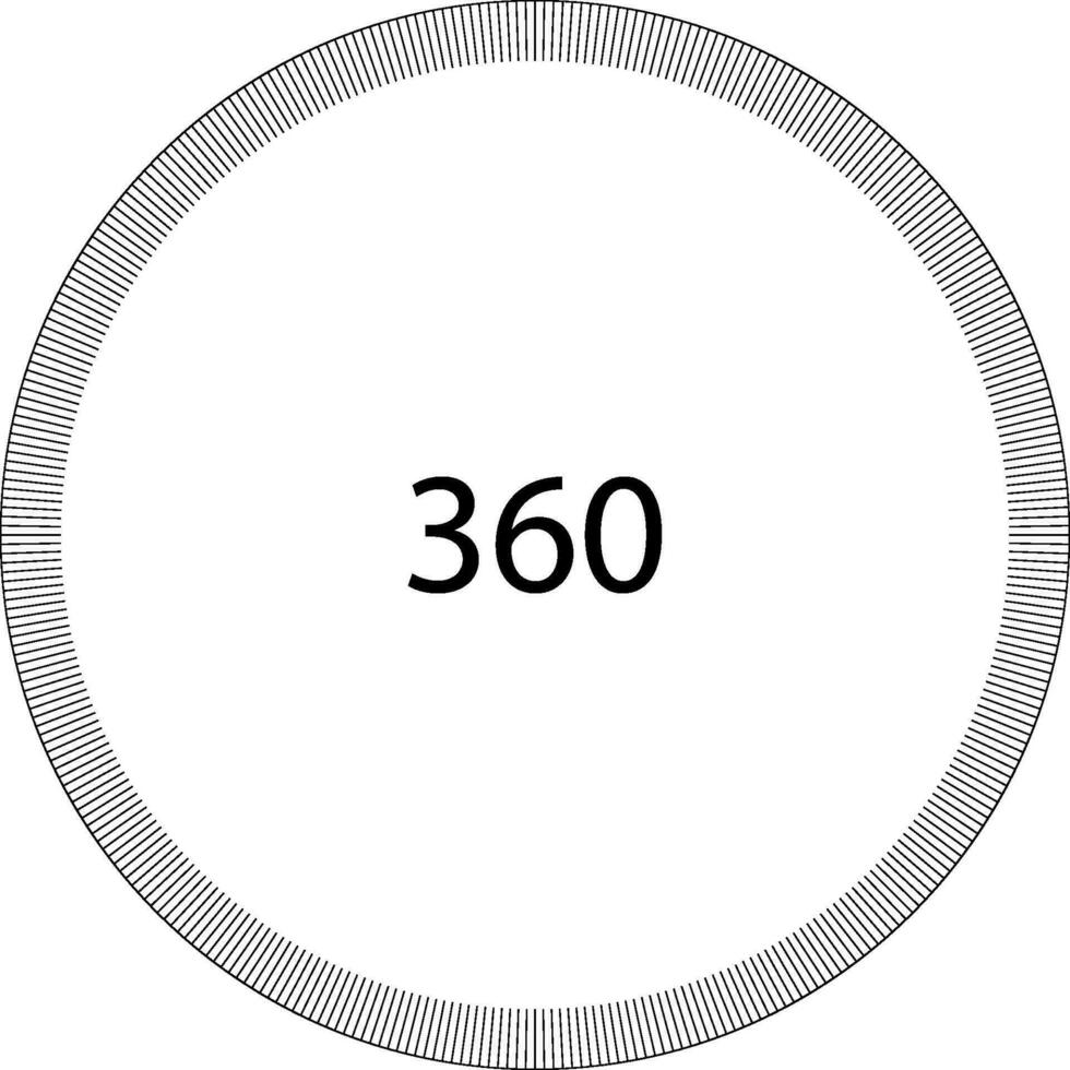 cirkel ringa skala division runda mall cirkulär ringa skalor 360 vektor