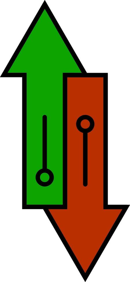 Austausch Transfer Symbol oben Nieder Pfeil Wachstum fallen Währung Anteile vektor