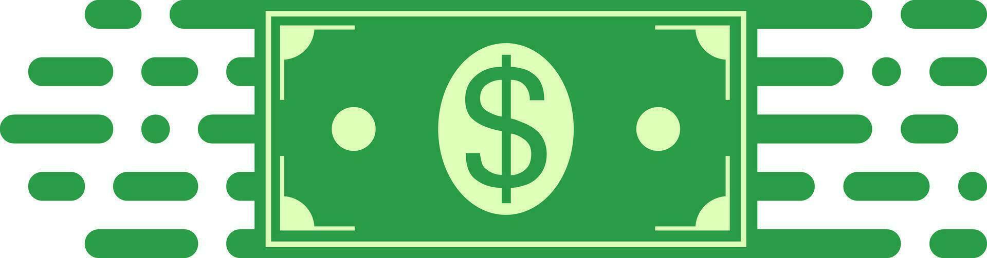 Logo schnell Transfer von Geld, ein Dollar Rechnung im schnell Bewegung. Vektor Konzept von schnell Transfer von Mittel