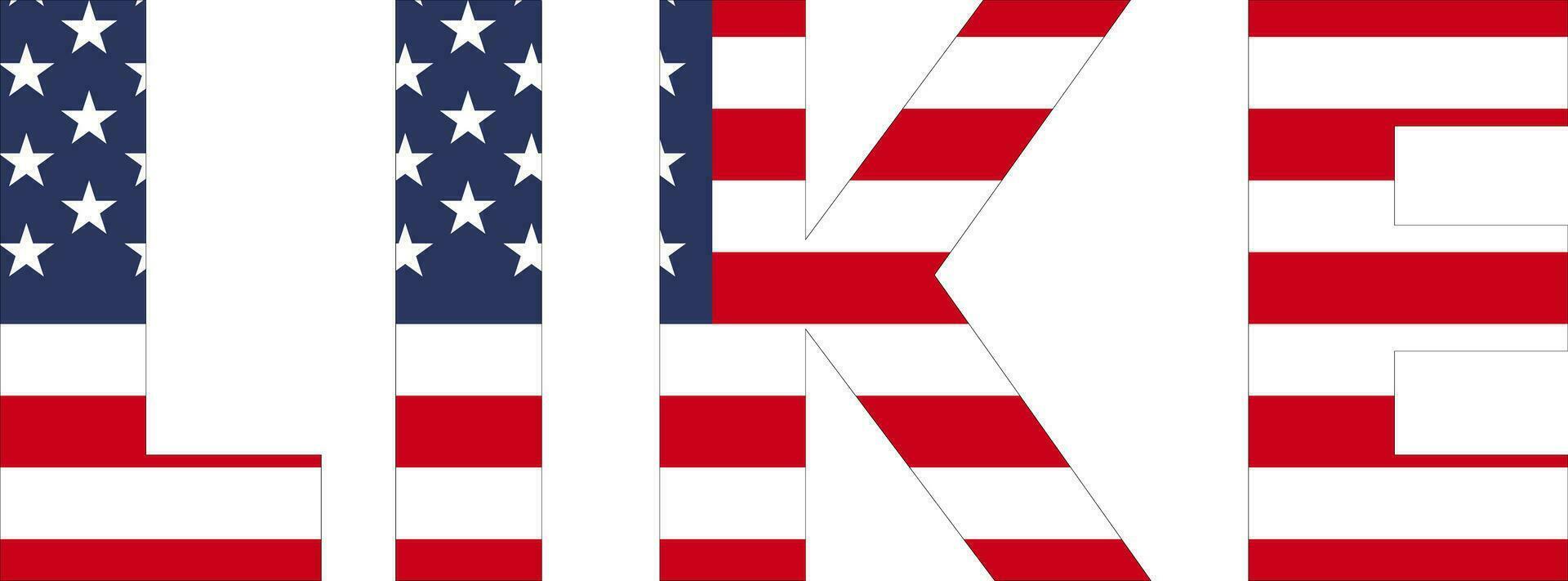 ord text tycka om USA flagga, ord tycka om under oss flagga vektor