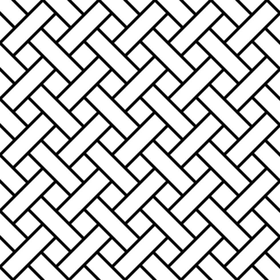 flätad sömlös linje mönster flätning Ränder, diagonal shinglas singel ribba vektor