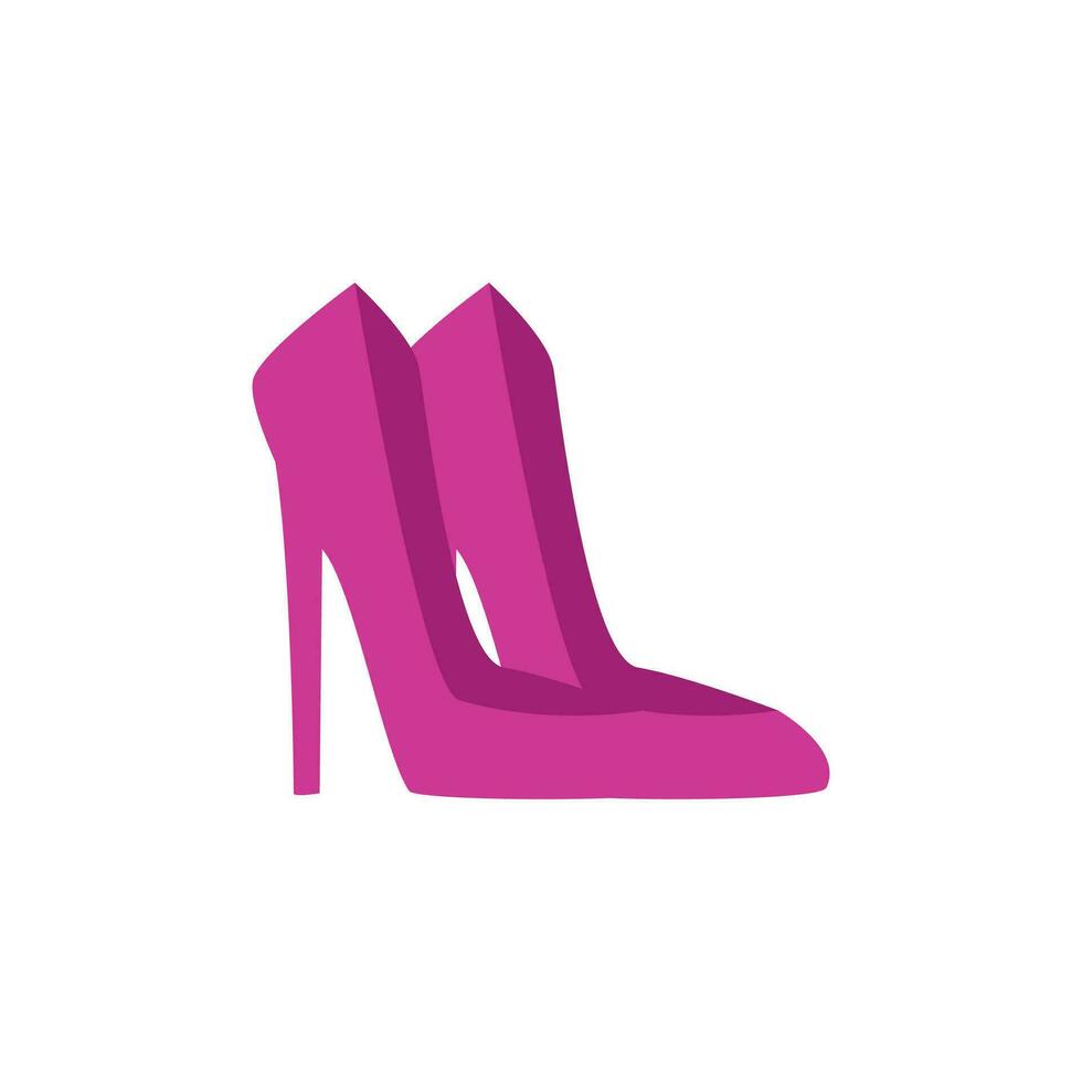 vektor kvinna rosa högklackad skor