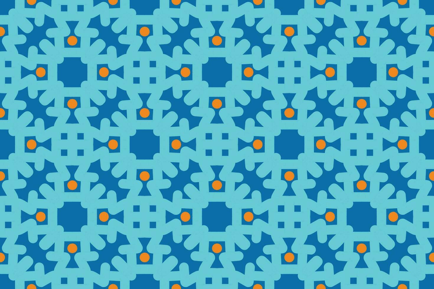 Stoff nahtlos Muster mit Blau und Orange Farbe vektor