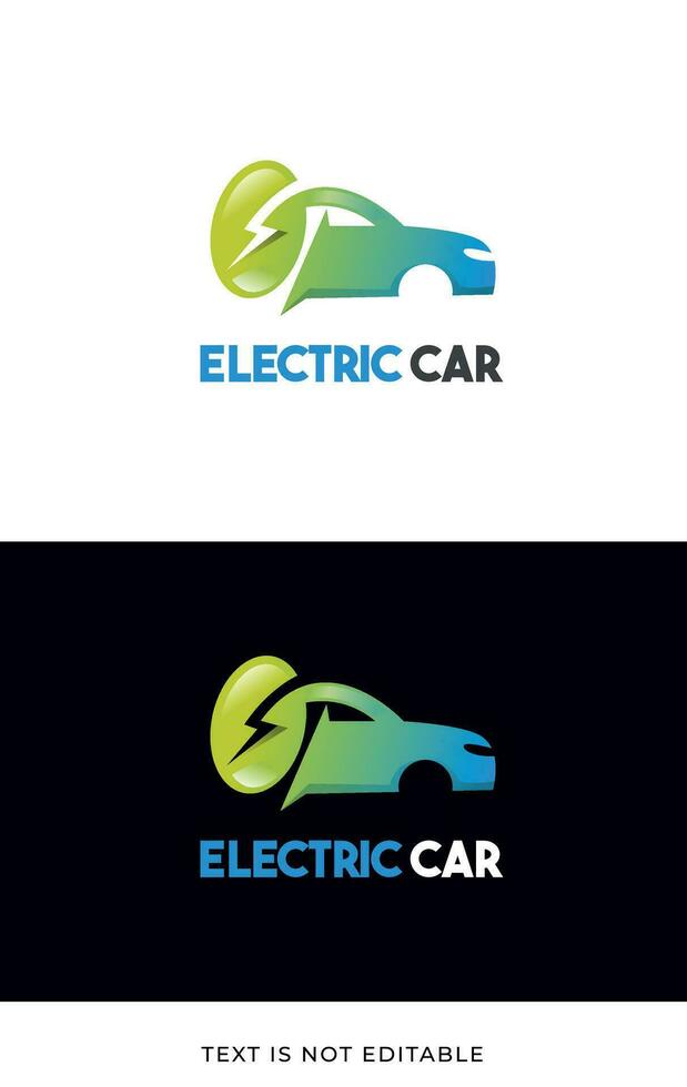 3d elektrisch Auto Logo, elektrisch Auto Logo vektor