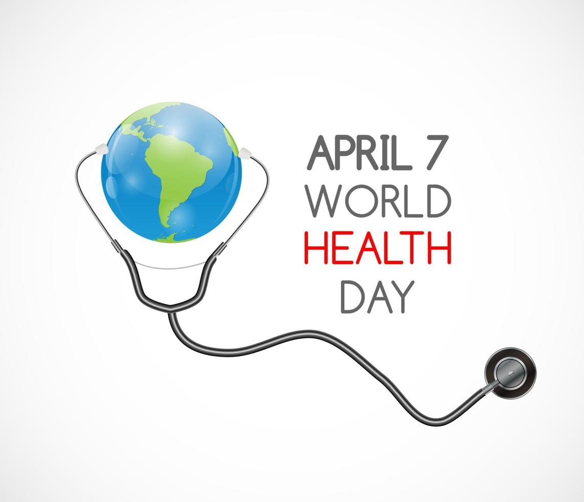 7. april Hintergrund zum Weltgesundheitstag. Vektor-Illustration vektor