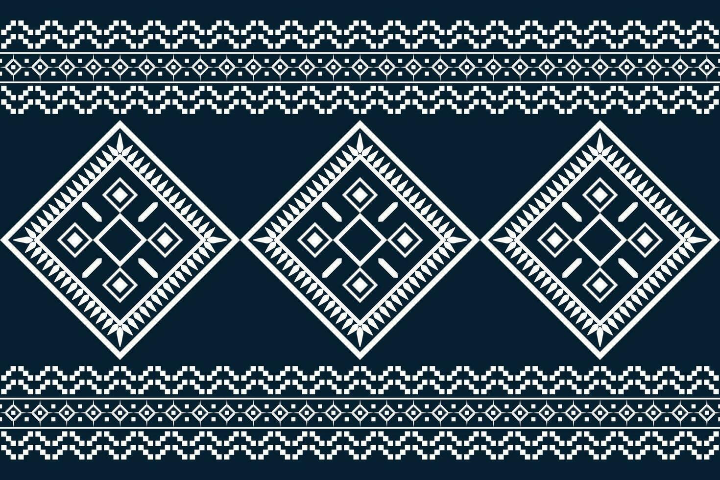 etnisk ikat tyg mönster geometrisk stil.afrikansk ikat broderi etnisk orientalisk mönster blå bakgrund. abstrakt, vektor, illustration.textur, kläder, ram, dekoration, matta, motiv. vektor