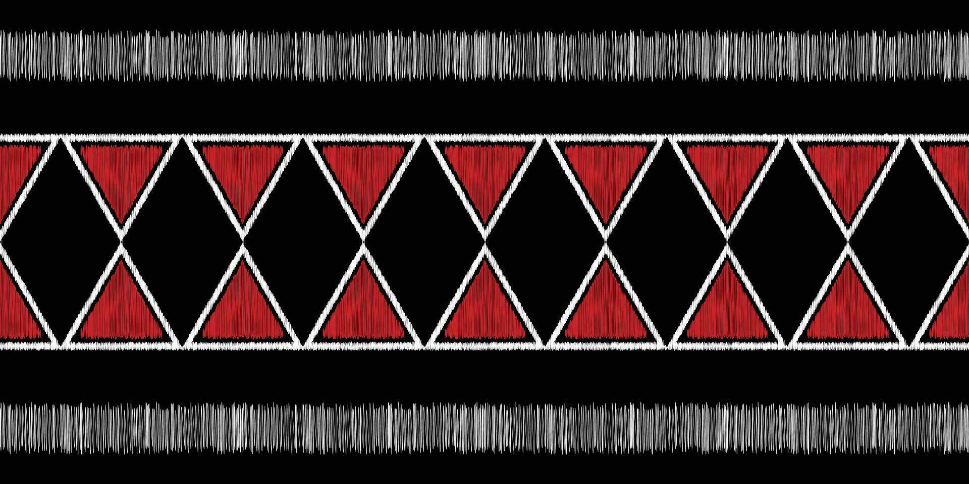 etnisk ikat tyg mönster geometrisk stil.afrikansk ikat broderi etnisk orientalisk mönster svart bakgrund. abstrakt, vektor, illustration.textur, kläder, ram, dekoration, matta, motiv. vektor