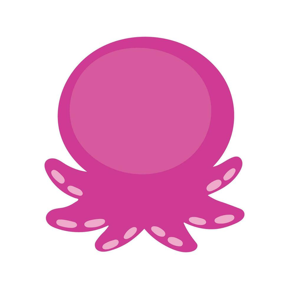 söt bläckfisk ikon ClipArt hav djur- tecknad serie vektor illustration