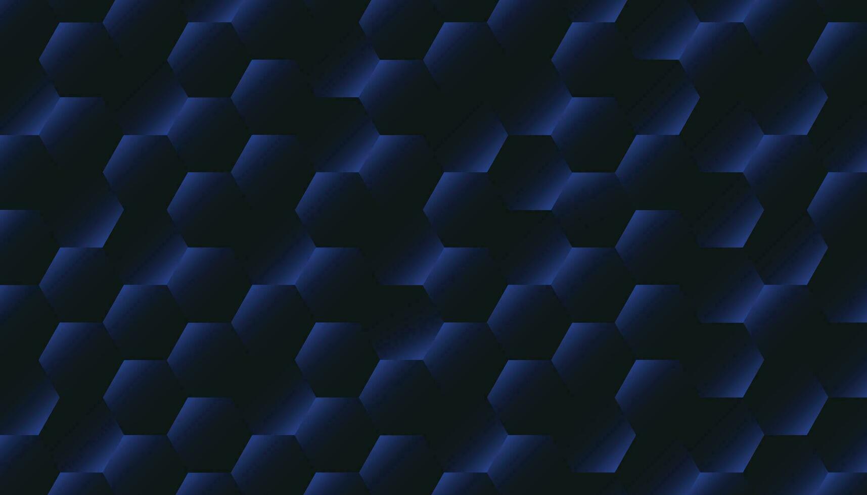 mörk blå bakgrund med hexagonal former. blå abstrakt sexhörning bakgrund. hexagoner mönster. vektor
