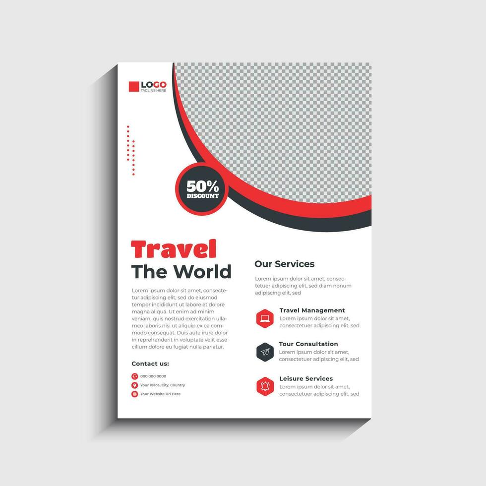 modern Tour und Reise Agentur Flyer Vorlage Design vektor