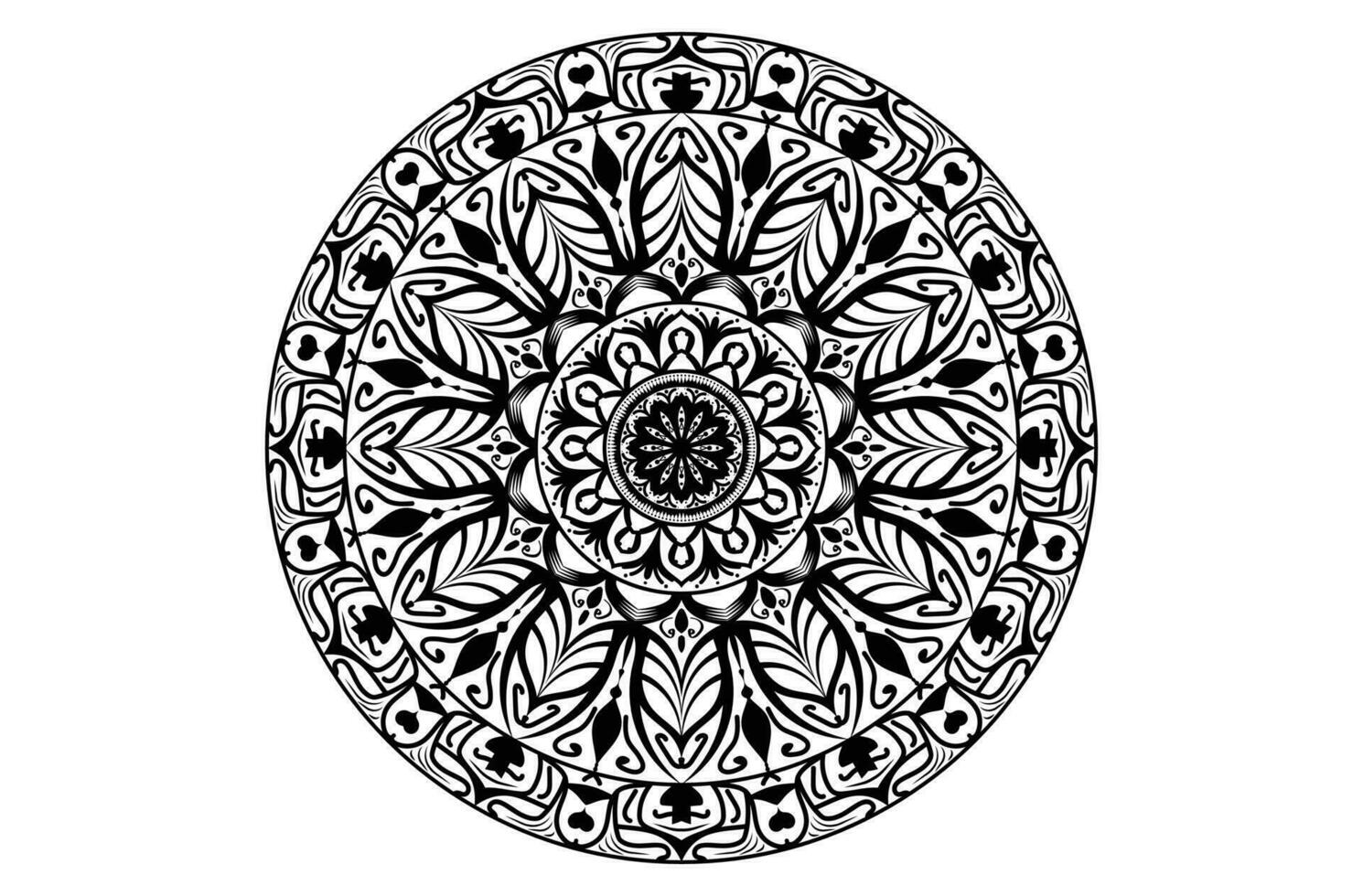 cirkulär mandala design, mandala. runda prydnad mönster, vektor mandala design.