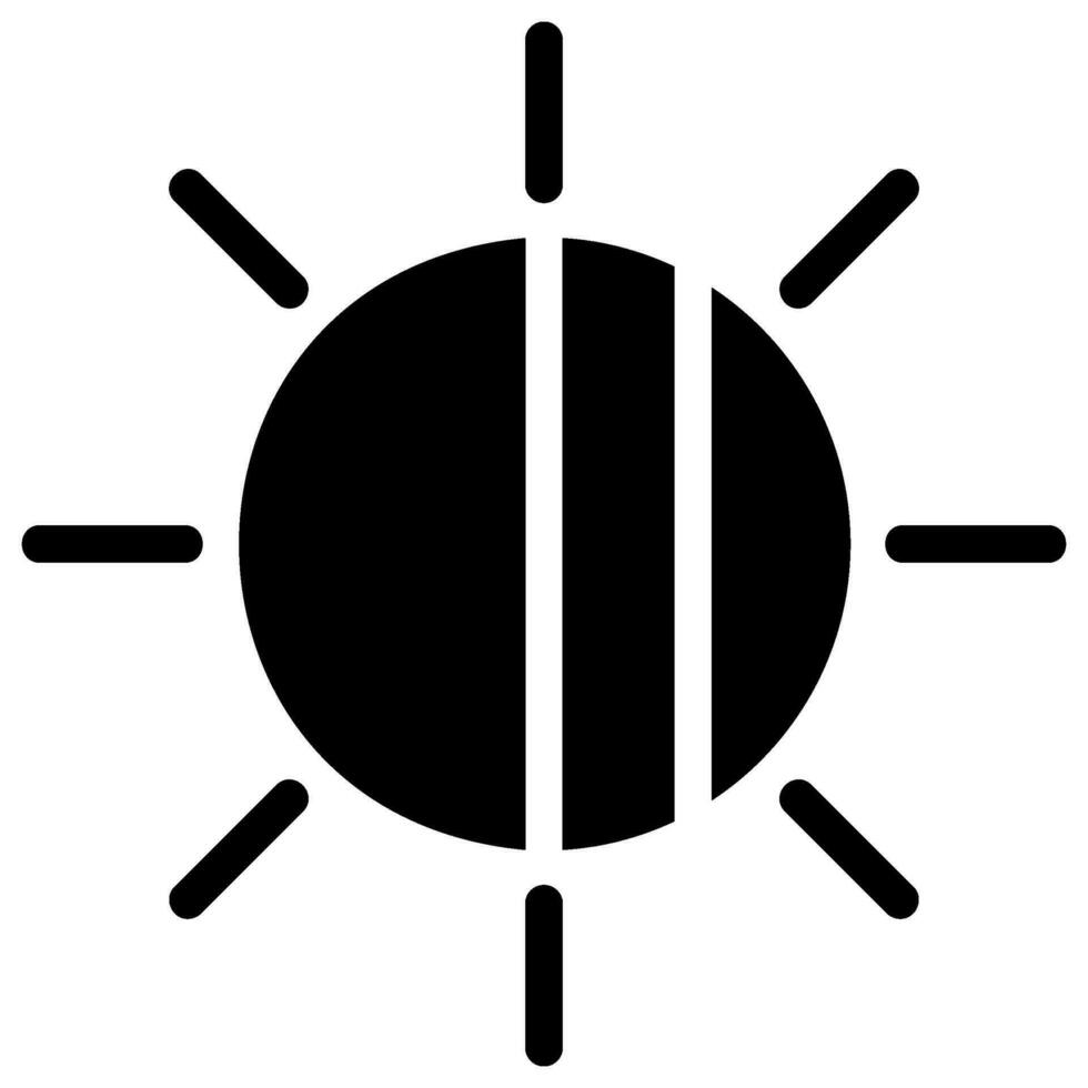 Kontrast-Glyphe-Symbol vektor