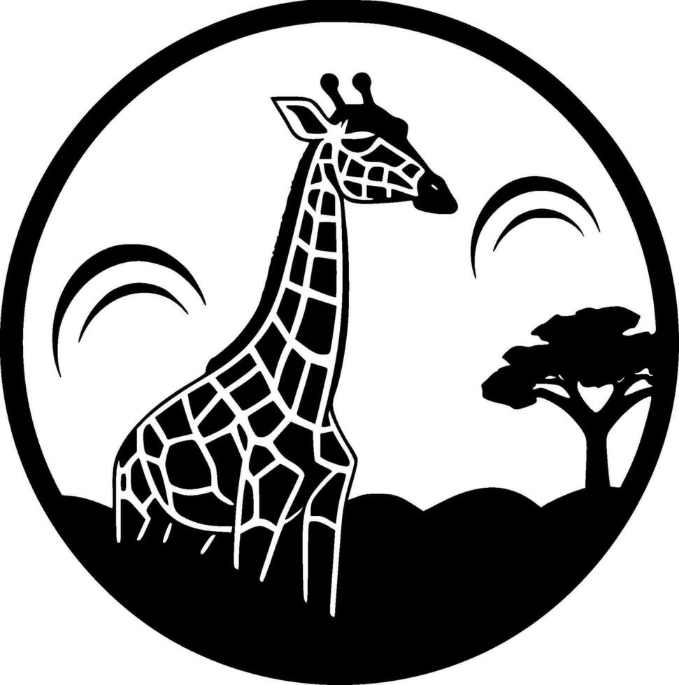 Safari - - minimalistisch und eben Logo - - Vektor Illustration
