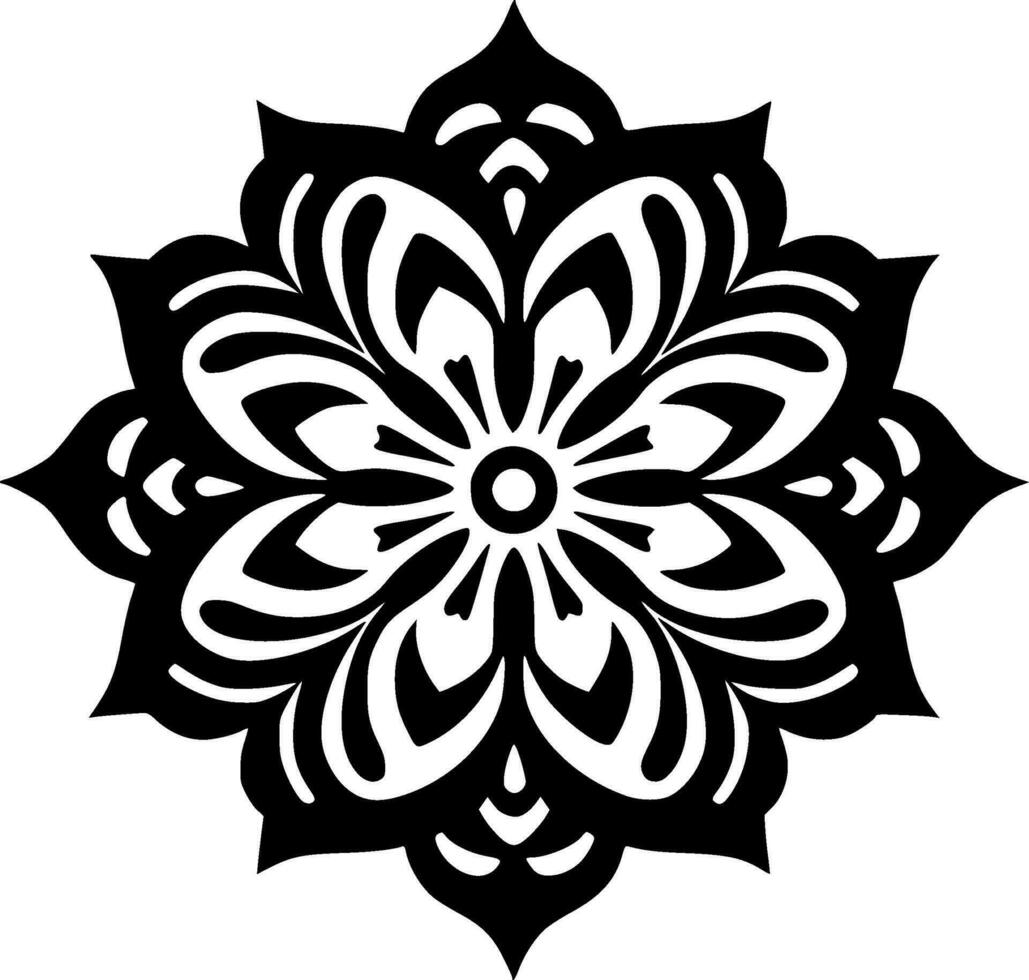 mandala - minimalistisk och platt logotyp - vektor illustration