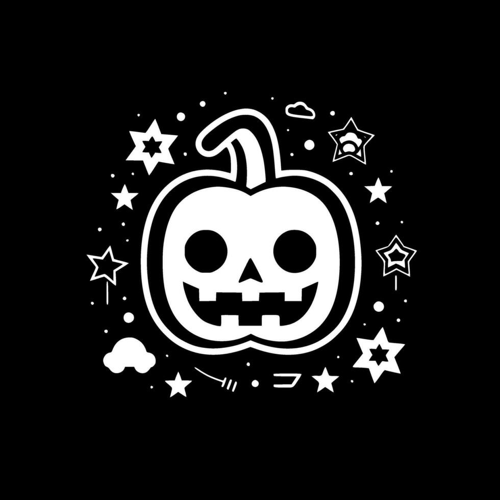 Halloween - - minimalistisch und eben Logo - - Vektor Illustration