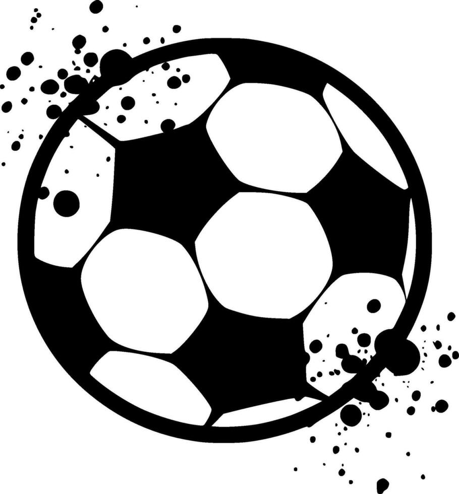 Fußball - - minimalistisch und eben Logo - - Vektor Illustration