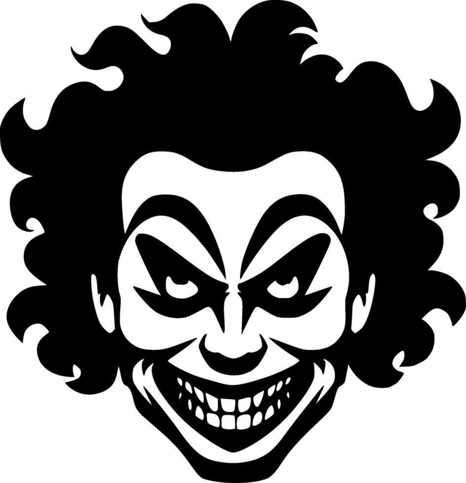 Clown - - schwarz und Weiß isoliert Symbol - - Vektor Illustration