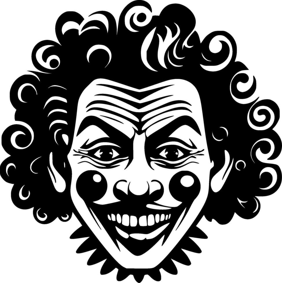 Clown - - minimalistisch und eben Logo - - Vektor Illustration