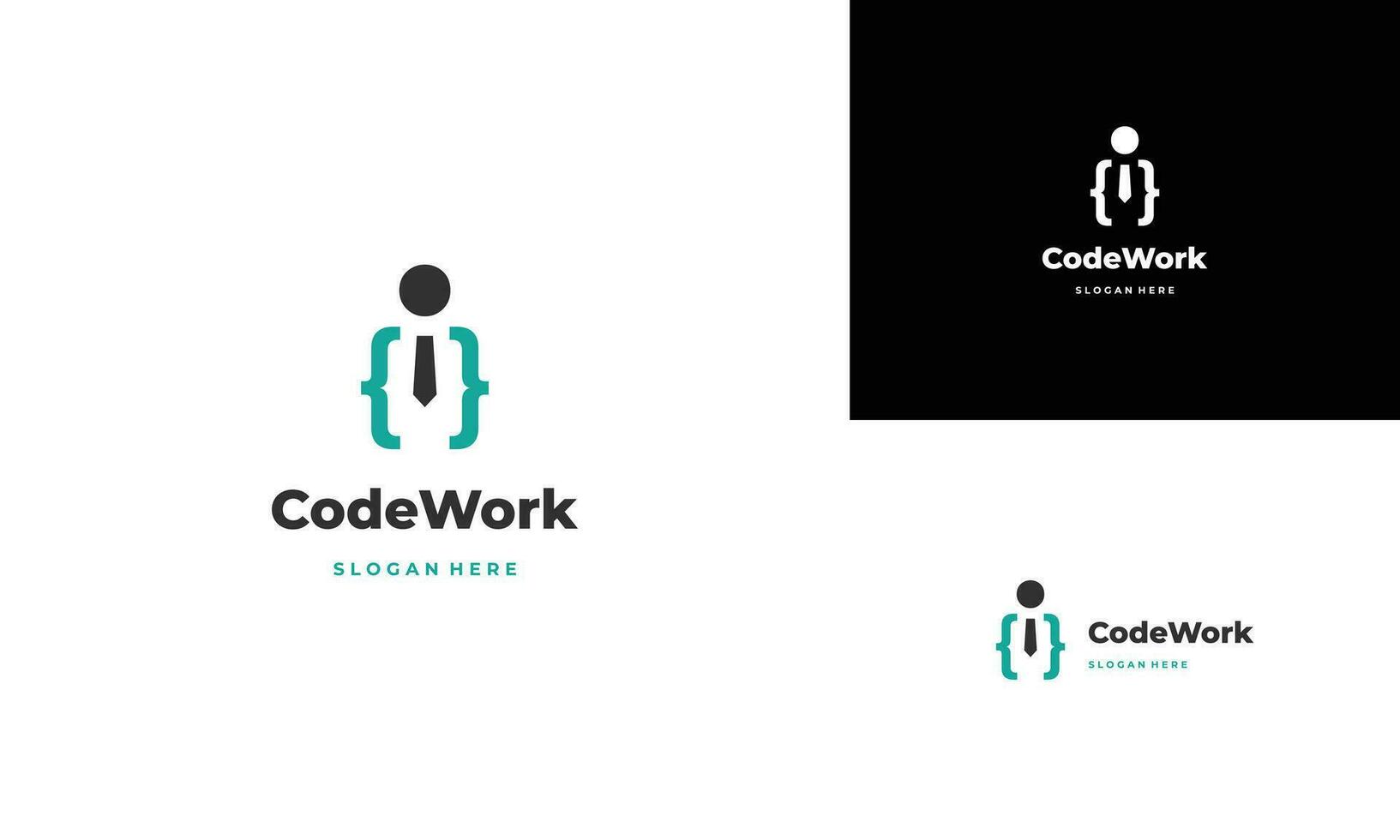 Codierung Entwicklung Logo, Code Menschen Logo, Code Unternehmen Logo Design vektor