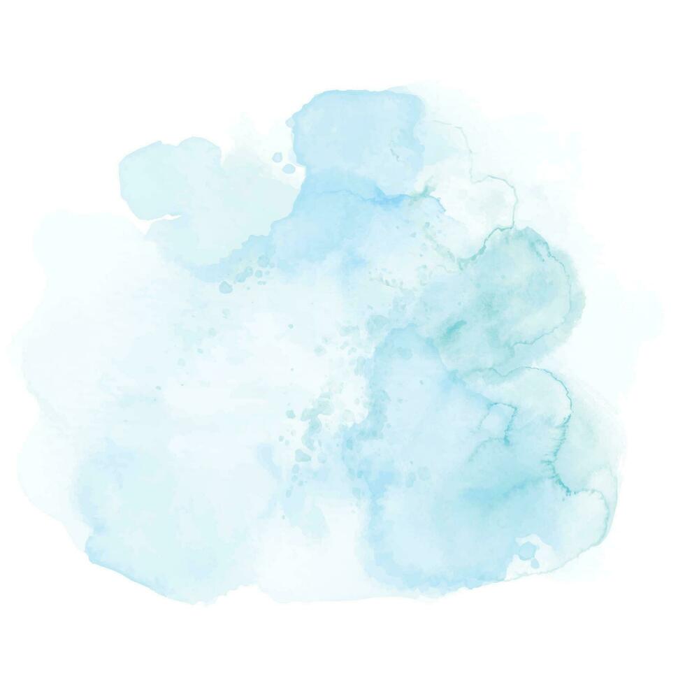 abstrakt Sanft Blau von planschen Aquarell handgemalt Hintergrund vektor