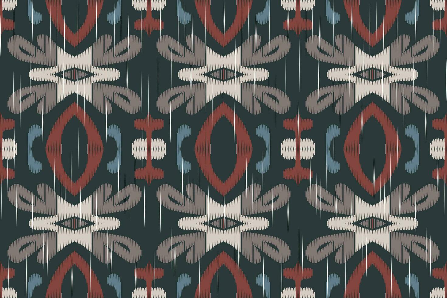 ikat damast- broderi bakgrund. ikat mönster geometrisk etnisk orientalisk mönster traditionell.aztec stil abstrakt vektor illustration.design för textur, tyg, kläder, inslagning, sarong.