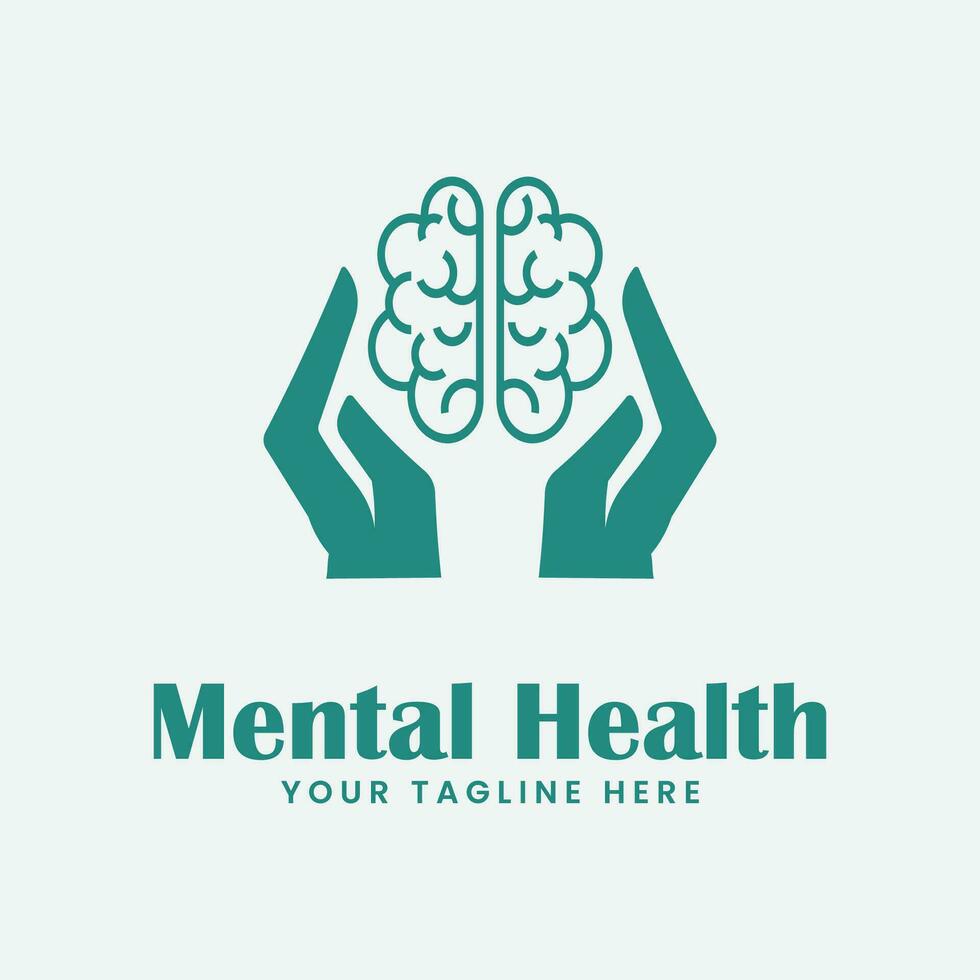 mental Gesundheit Logo Vektor Illustration Design